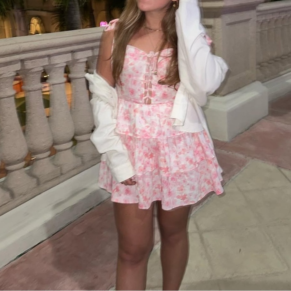 Bardot Laurel floral linen dress
